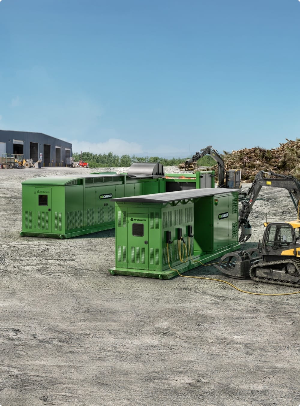 PROBLEM: WOOD WASTE SOLUTION: BIOCHARGER